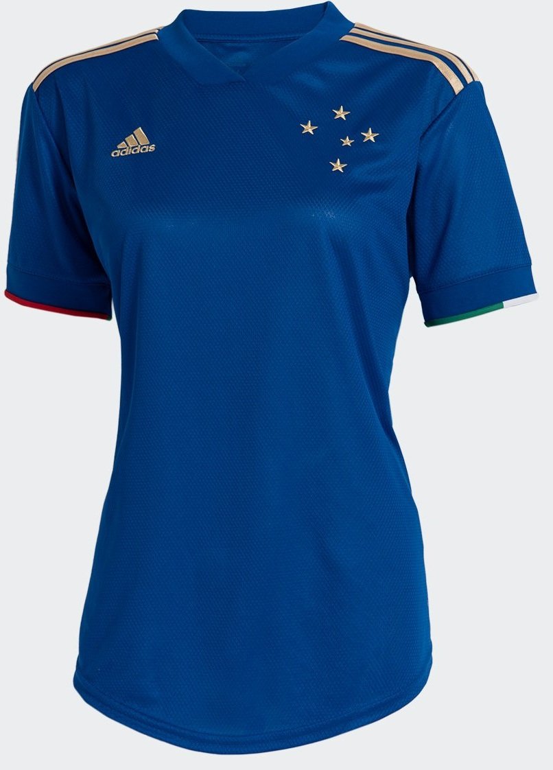 Camisa feminina I Cruzeiro 2021 2022 Adidas oficial Centenário